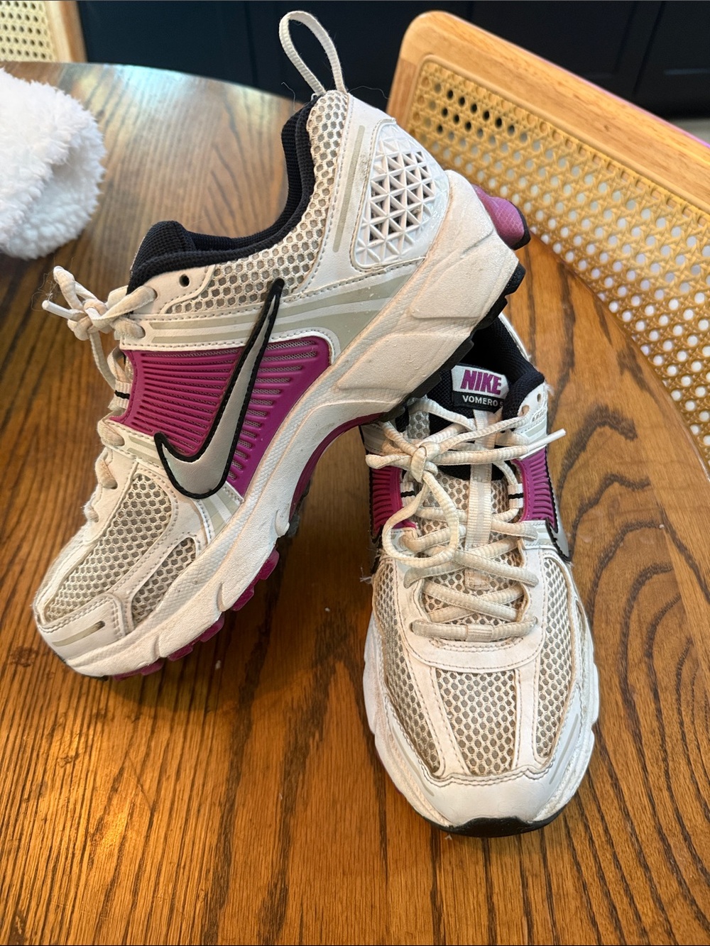 Nike Women’s White and Pink Trail Running Sneakers